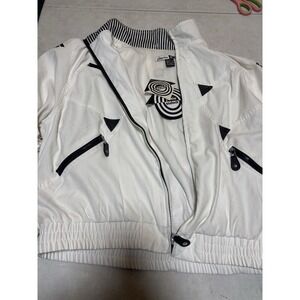 NWT JAMIE SADAK BEAUTIFUL BLK & WHITE GOLF/TENNIS/JOG, WARM UP SUIT MED RE$135.